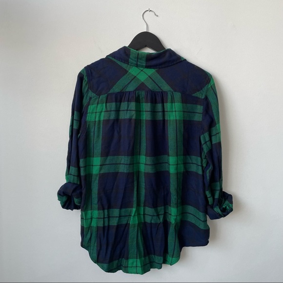 Aerie Flannel Boyfriend Pyjama Top Button Down Shirt - Picture 3 of 4